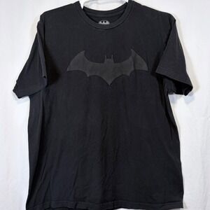 Batman T-Shirt Tonal Bat Logo Black Short Sleeve Graphic Tee XL Dark Knight